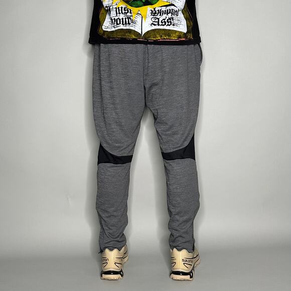 Vintage Y2K Nike Sweatpants Mens 2XL Grey Salmon Swoosh Polyester Joggers - Picture 3 of 4